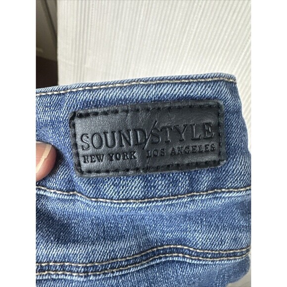 SoundStyle Women's Size 8 Blue Skinny Leg Medium Wash Cotton Blend Stretch Jeans - Picture 6 of 6